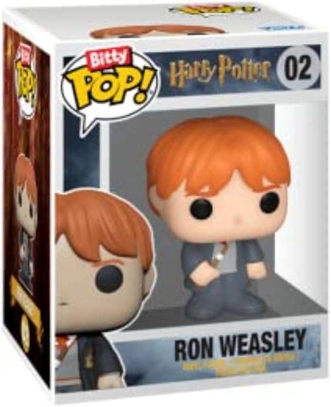 Funko Bitty POP! HP - Hermione in Robe, 4-Pack - Hermione Granger, Rubeus Hagrid, Ron Weasley and A Surprise Mystery Mini Figure - 0.9 Inch (2.2 Cm) - Harry Potter Collectable - Gift Idea