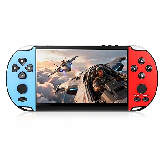 JXD 5.1-inch Multi-function Game console Built-in Classic Retro Games Arcade Video Music E-book Recording TV output Handheld Game Console Portable Game System Birthday/Christmas gift