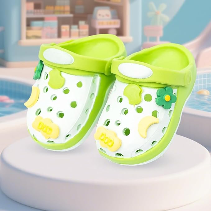 Doll Shoes, Premium Fashion Shoes for 17 Cm Doll Accessories Easter Gifts,Doll Dress Up Decoration Accessories Easter Gifts Wings (Green