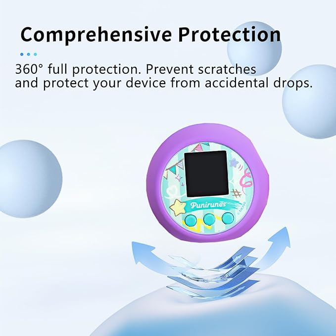 Case for Punirunes Interactive Digital Toy,NOUKAJU Silicone Protective Cover,Drop-Proof,Scratch-Proof,Shock-Proof,Dust-Proof,Protective Case for Interactive Digital Toy(Purple)