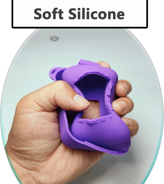 JCHPINE Hard Carrying Case and Silicone Cover for Bitzee Interactive Toy Digital Pet, Protective Case for Bitzee Virtual Electronic Pets Accessories (for Original 15 Animals) (Purple)