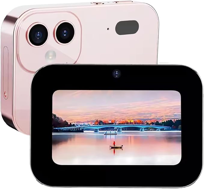 4K 64MP Digital Camera, Vlogging Camera with 3 Inch Touchscreen, Compact Cam for Photography Video Music, No SD Card Included