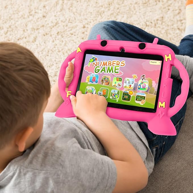Kids Tablet, Android 11 Tablet for Kids 7 inch 2-10, Educational Learning Toddler Tablet, 3GB RAM+32GB ROM Storage, Google Play YouTube, Baby Girl boy Present (Red)