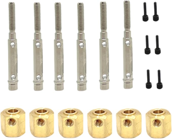RC Car Wheel Hexes Remote Control Car Widened Combiner Remote Controlled Vehicles Accessories, Replacement Drive Adapter, 6x6 Has Output Shaft