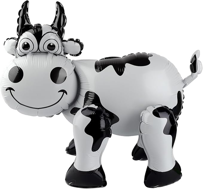 3D Cow Balloon for Western Cowboy Party Decorations,Cute Self Standing Cow Balloons for Western Cowgirl Theme Birthday Party Favor Supplies Decor