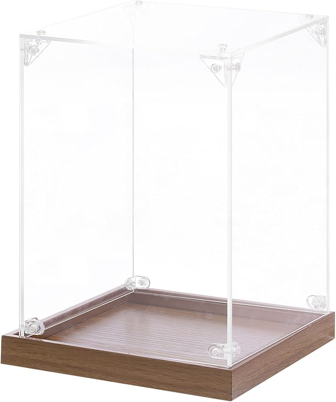 MECCANIXITY Acrylic Display Case, 6''x6''x8'' Clear Display Box Assemble Dustproof Storage Organizer Showcase for Collectibles Action Figures