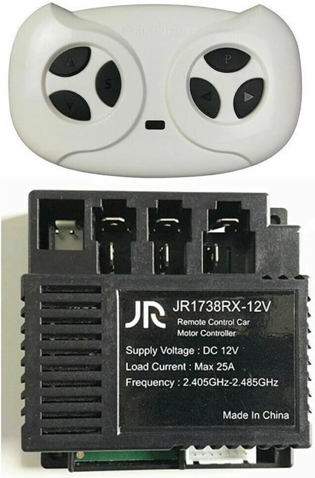 JR-RX-12V 6V 24V Electric Vehicle Receiver Module for Remote Control Toy Car Parts, RC 1, RC 2, RC 3, RC 4, JR-RX-6V, JR-RX-6V receiver, Children Electric Car Remote Control(JR1738RX Full set)
