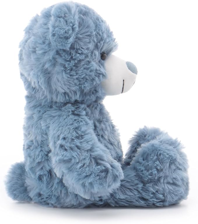 Apricot Lamb Navy Blue Flower Bear Stuffed Animals for Kids, Soft Cute Plush Toys for Baby Girl and Boy, 8 Inches