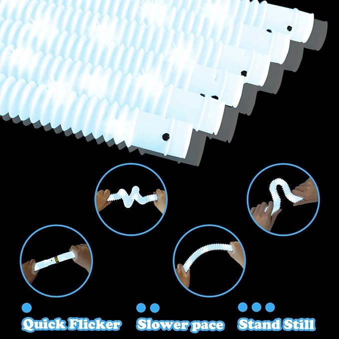 24 PCS White Glow Sticks Party Favors for Kids, LED Light Up Necklaces Bracelets Accessories for Toddlers, Glow Birthday Valentines Day Mardi Gras Party Supplies Decorations for Boys Girls