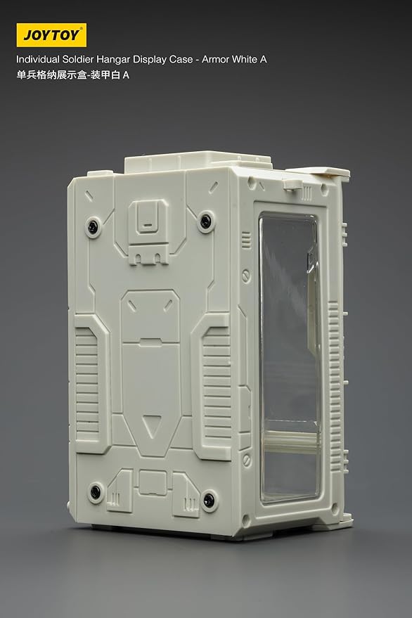 JOYTOY 5'' Display Box,Action Figures Display Case - Individual Soldier Hangar Display Case - Armor White C - Dustproof Collectibles Box Ages 15+