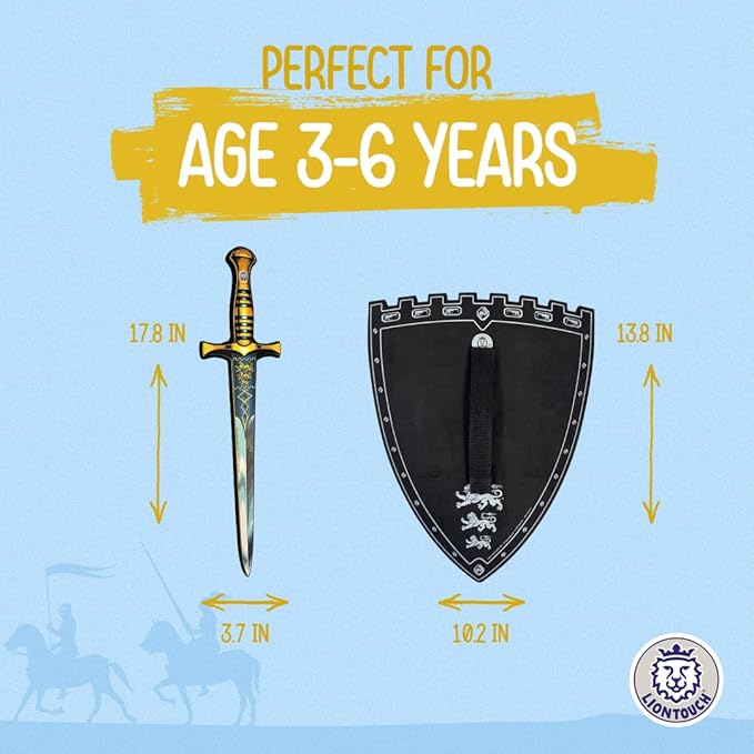 Liontouch - King Toy Sword & Shield for Boys - 3-6 Years | Pretend Play Set in Foam in Medieval Regal Style for Kids & Toddlers | Safe Weapons & Battle Accessories for Royal Costumes & Dress Up