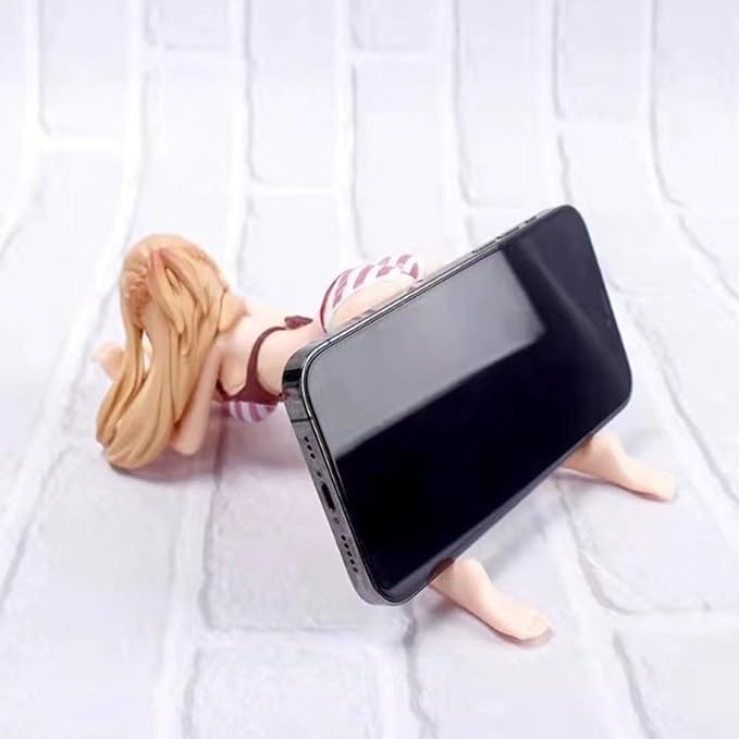 1PCS Yuuki Anime Action Figure, Detachable Multicolor Collectible Character Statue PVC Dolls Gifts Anime Cartoon Phone Bracket Desktop Decoration Ornament Swimsuit Doll Car Toy 3D Model