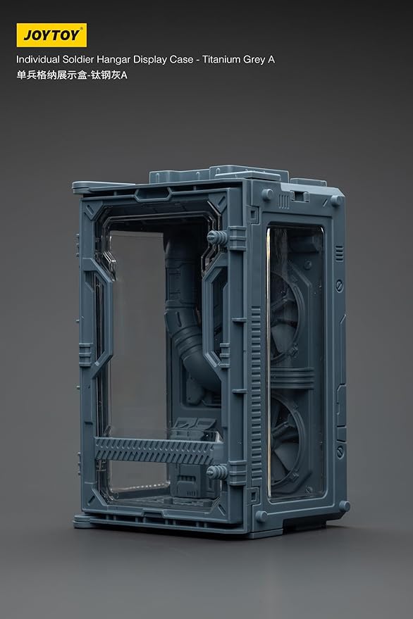 JOYTOY 5'' Display Box,Action Figures Display Case - Individual Soldier Hangar Display Case - Titanium Grey A - Dustproof Collectibles Box Ages 15+