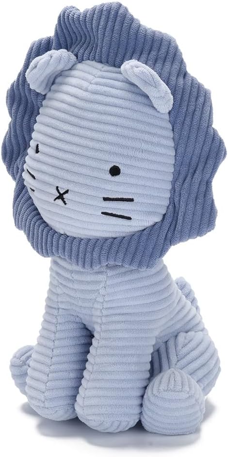 Lion Plush Corduroy (Blue) 11" Stuffed Animal for Baby, Toddler, Kids, Adults - Lion Corduroy Toy-Adorable Toy Made from Kid-Friendly, Quality Material