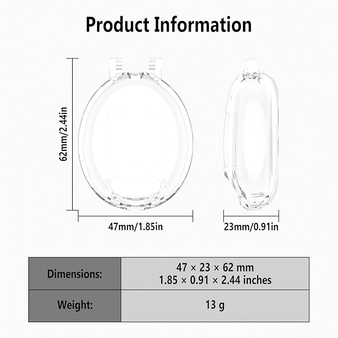 Geiomoo PC Case for Tamagotchi Original Digital Pet, Soft Flexible Scratch Resistant Protective Cover (Clear)