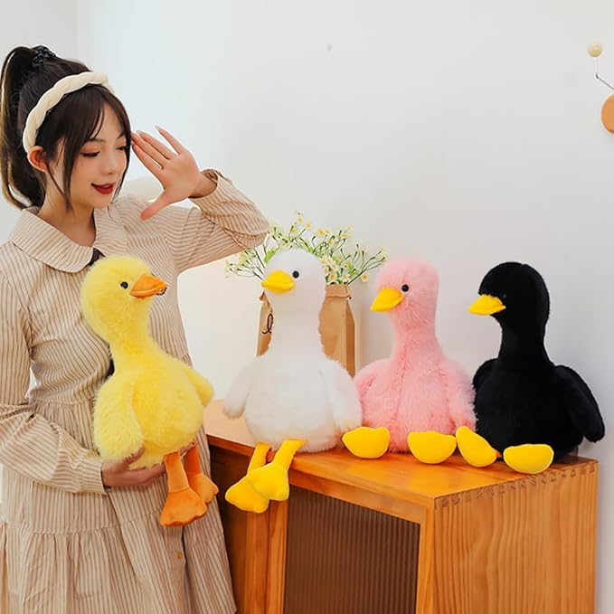Duck Stuffed Animal, Stuffed Duck Plush Toys, Birthday for Kid Boys Girls (10inch-Pink)