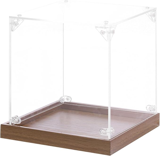 MECCANIXITY Acrylic Display Case, 6''x6''x6'' Clear Display Box Assemble Dustproof Storage Organizer Showcase for Collectibles Action Figures