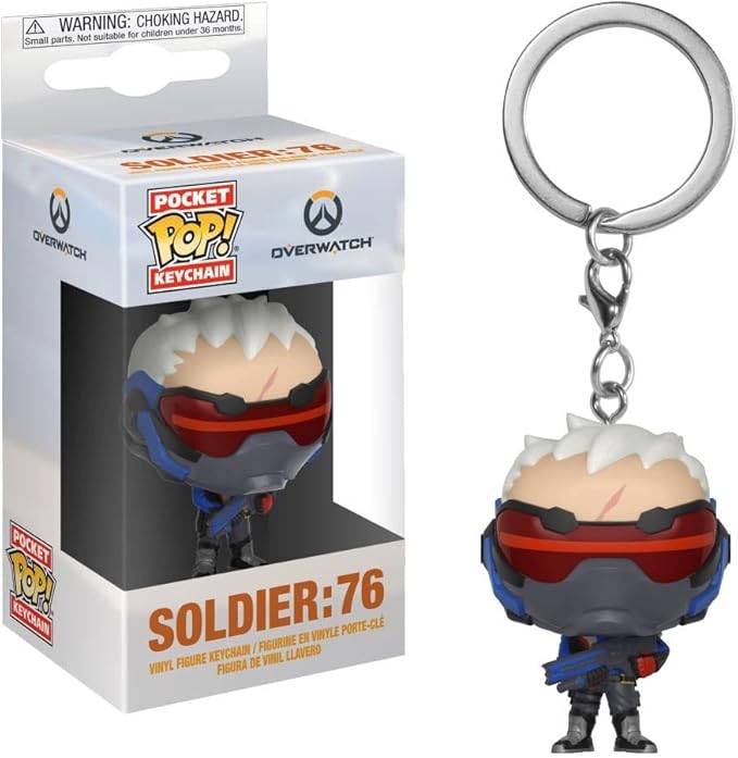 Funko Pop Keychain: Overwatch - Soldier 76 Collectible Figure, Multicolor