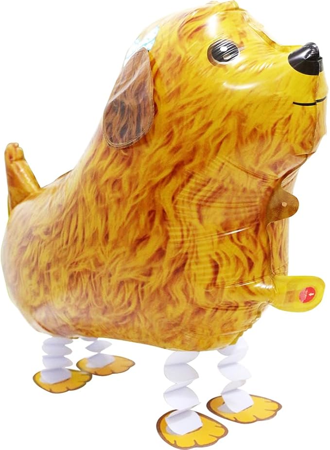 Walk Animal Puppy Poodle Balloon Shaggy Dog Balloon Pet Party Supplies, 4 Pack Cute Air Walking Poodle Dog Balloons Walker Doggy Party Decoration for Kids Gift Birthday Party Decor