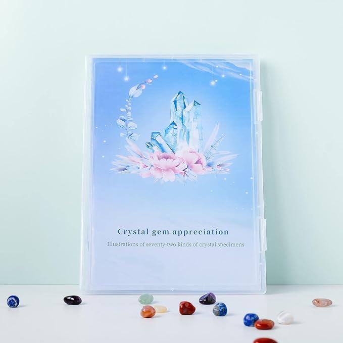 Runyangshi 72pcs Natural Rock and Geology Mineral Education Set for Studying Geology and Earth Science Ldentification Kit Learning Gifts with Instructions