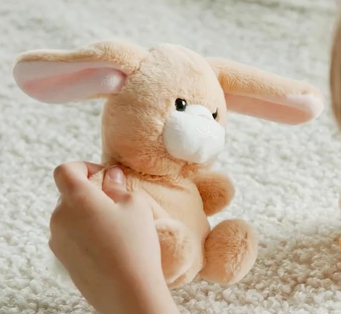 The Petting Zoo Bunny Rabbit Stuffed Animal Plushie, Gifts for Kids, Nuggetz Wildlife Animals, Tan Bunny Plush Toy, 6 inches