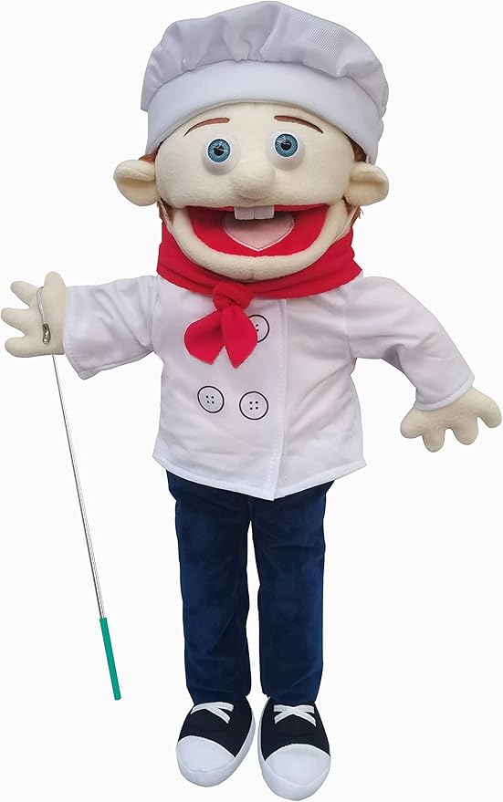 25", Rodayna Chef Puppet, Full Body, Ventriloquist Style Puppet,Hand Puppet