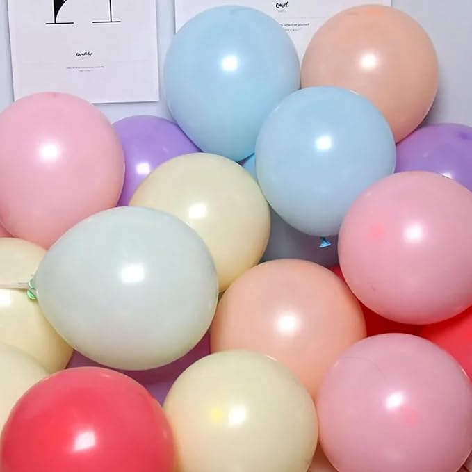 Pastel Rainbow Balloons, Colorful Balloon with Macaron Pink Purple Green White Balloon Multicolor Balloons for Kid Birthday Rainbow Party Baby Shower Party Decoration