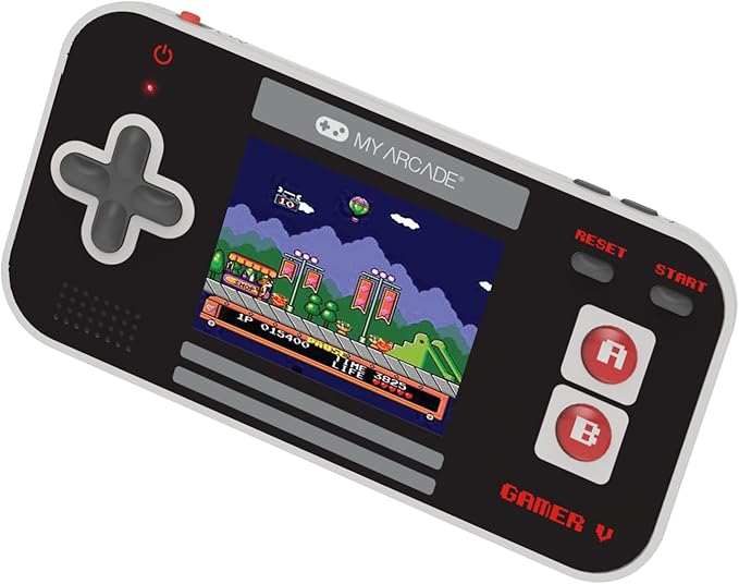 My Arcade Gamer V Classic-Red: Portable Gaming System with 220 Games, 2.5" Color Display, Pocket Size (DGUN-3911)