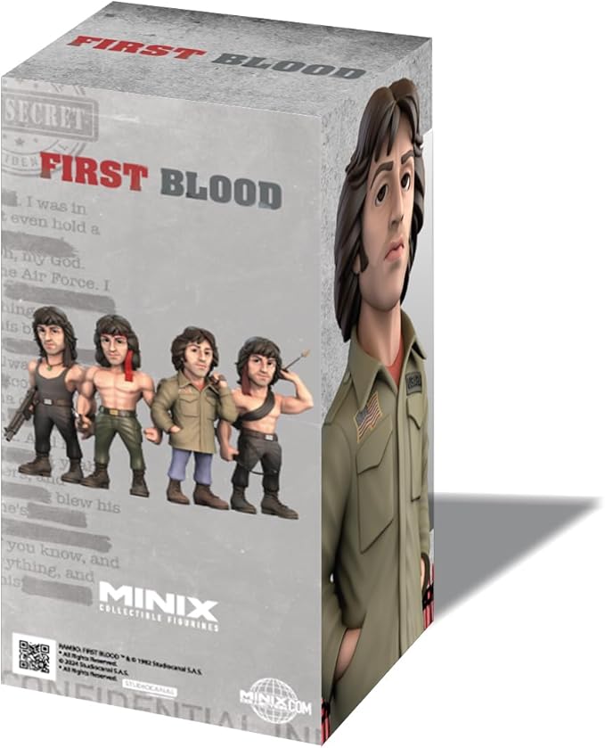 MINIX Bandai Collectible Figure, 12 cm, Rambo: Bridge Part I, Rambo Collectibles for Exhibition, Gift Idea, Toys for Kids and Adults, Movie Fans (MN18864)