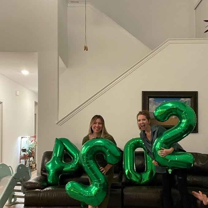 Green 4 Balloon, Number Balloons 40 Inch, 4th Green Party Decorations, Four Large Numbers for Party Decor, Number 4 Balloon, St. Patrick's Day Games Theme Birthday Decorations
