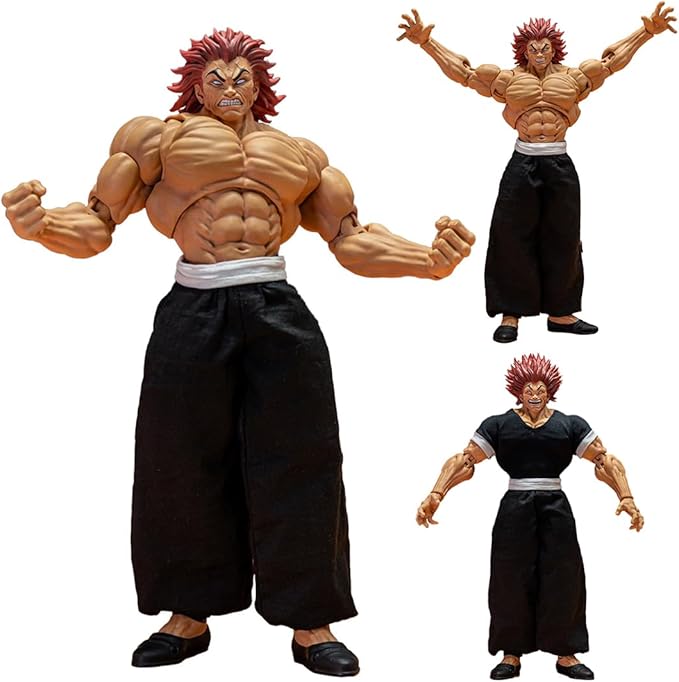 Yujiro Hanma Action Figure Movable Joints Figures 7.09" Muscular Man Anime Figurine Hanma Yujiro Figure Model Desktop Collectibles Gift