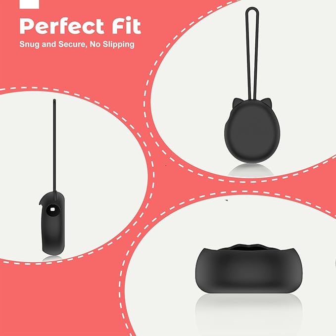 for Tamagotchi Paradise Silicone Case–Soft Protective Cover with Lanyard,Shockproof Dustproof Shell for Tamagotchi Electronic Pet Toy[Black]