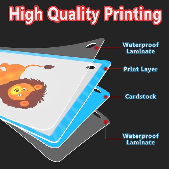 Learning Flashcards Animals, 48 Different Animals Educational Cards, Social Learning Card for Kids