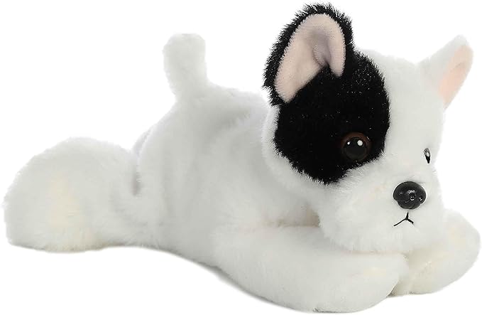 Aurora® Adorable Mini Flopsie™ French Bulldog Pup Stuffed Animal - Mini Companions Ready for Playful Adventures - for Kids All Ages, Toddlers, Adults, and Families - White 8 Inches