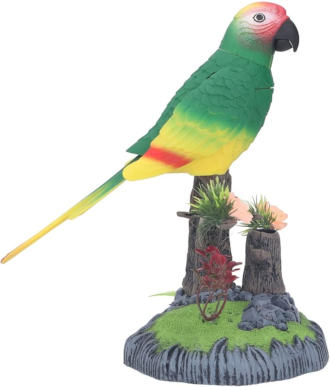 ZJchao Electric Voice Control Parrot Singing Toy for Kids Adults Mimicry Parrot Simulation Toy Entertainment (506H)
