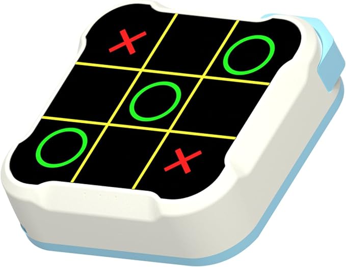 Tic Tac Toe Bolt Game,Handheld Electric Puzzle Game Console, Board Games for Kids and Adults,Gift Ideal for Kids and Adults' Birthday(White)