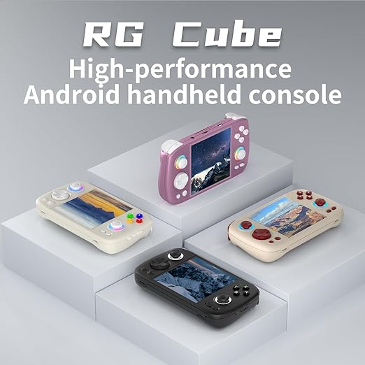 Rgcube Black Games Handheld 3.95 Inch Multi-Touch Screen Android 13 System Video Game Console Unisoc T820 Processor 5200mAh Battery NO Game Card