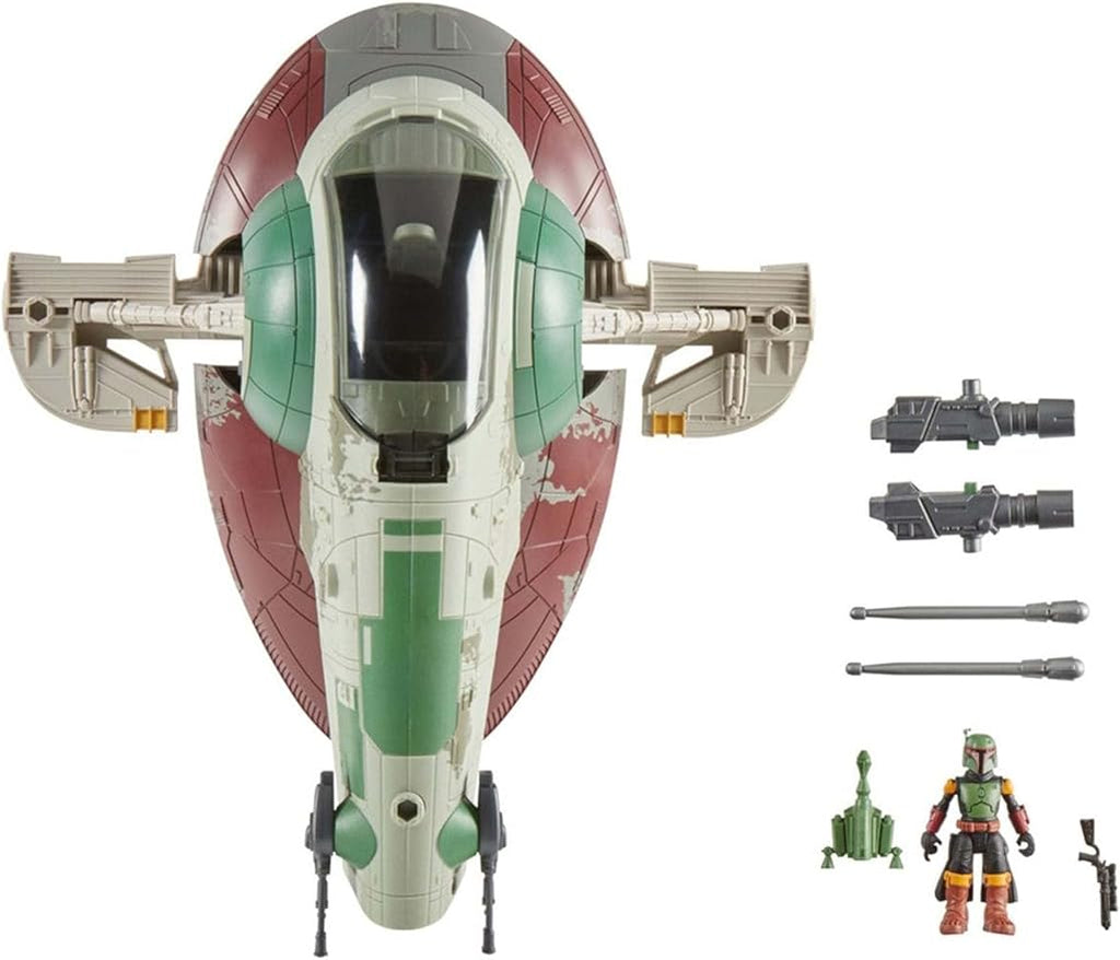 STAR WARS Mission Fleet Starship Skirmish, 2.5 Inch Boba Fett Action Figure and Starship Vehicle, Toys for 4 Year Old Boys and Girls and Up