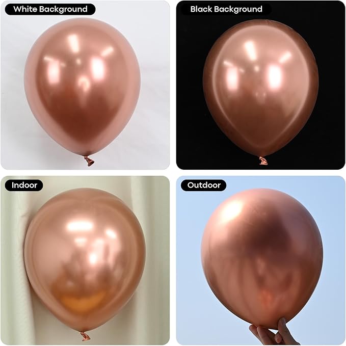 Retro Blush Pink Balloons, 60 Packs 12 Inch Dusty Pink Metallic Chrome Rose Gold White Sand Nude Balloons for Bridal Shower Pumpkin Baby Shower Girls Boho Birthday Wedding Decorations Supplies
