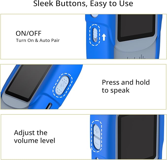 Anbte Video Walkie Talkies for Kids with Cute Silicone Case, 2 Pack Rechargeable Two Way Radios Toys for Boys Girls Age 3-8, Easy to Use, for Family Game Outside Camping Indoor Outdoor, Blue