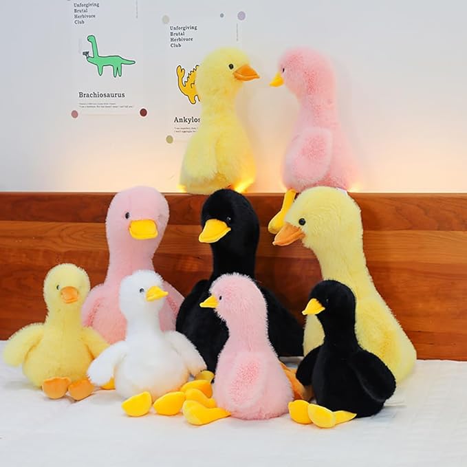 Duck Stuffed Animal, Stuffed Duck Plush Toys, Birthday for Kid Boys Girls (10inch-Pink)