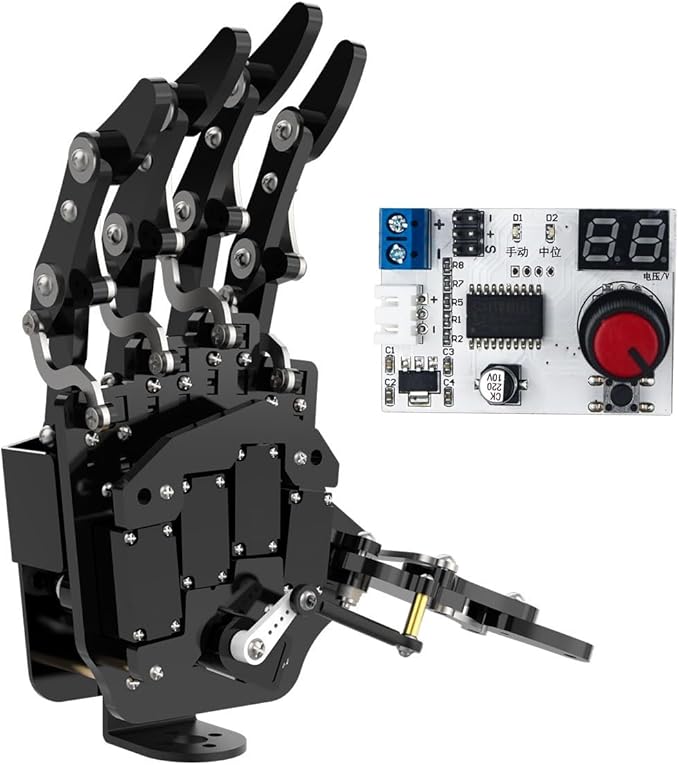 Robot Hand Five Fingers Solely Movement Bionic Robot Mechanical Arm DIY - Right Hand with Servo Tester