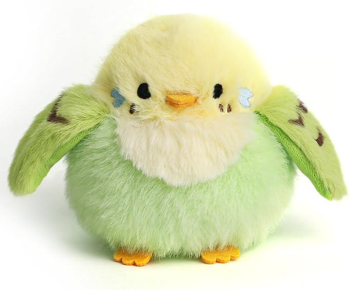 3.9 inches Parakeet Plush Toy Bird Stuffed Animal Plush Toy Holder Bag Pendant Party Christmas Birthday Valentine's Day Gifts Toys for Kids Girlfrends