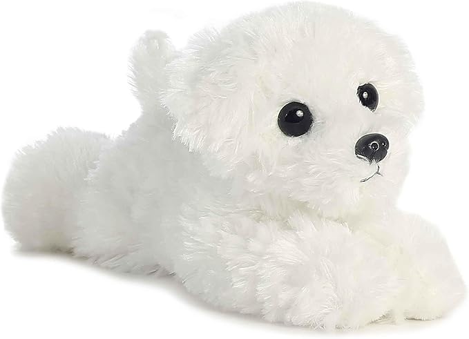 Aurora® Adorable Mini Flopsie™ Snowball™ Stuffed Animal - Mini Companions Ready for Playful Adventures - for Kids All Ages, Toddlers, Adults, and Families - White 8 Inches