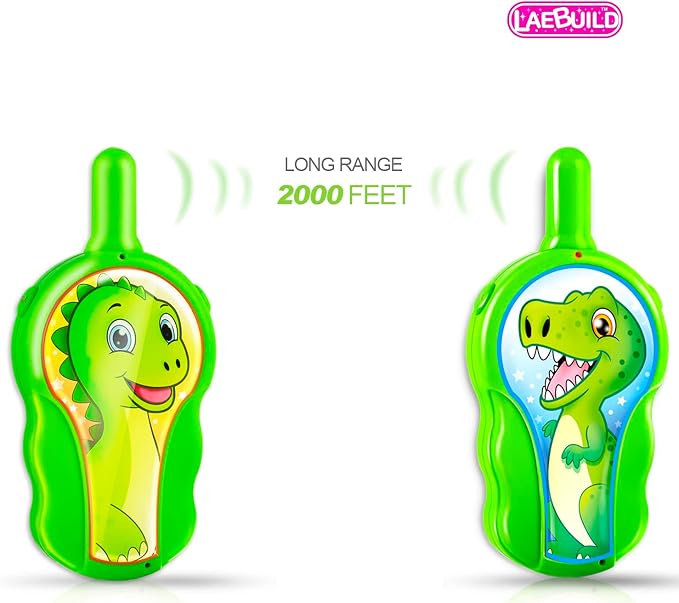 Kids Toys Dinosaur Walkie Talkies 2 Pack for Toddler Boys 2-7, 2 3 4 5 Year Old Boy, Perfect Birthday Party