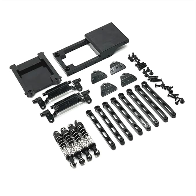 RC Car Accessories for MN MN168 for MN78 Model 1/12 Remote Control Vehicle rc Car Parts Metal Upgrade Vulnerability Kit Modification Accessories(Black)