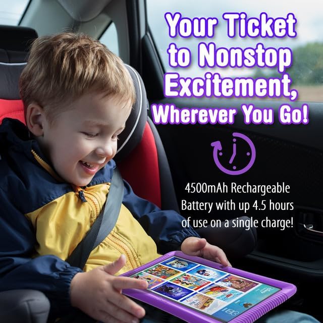 Contixo K102 10" Android Tablet and KW1 Kids Smartwatch - 32GB, Includes 80+ Disney Storybooks, Educational Watch with Games, Camera, Music Player, Alarm, Customizable Wallpaper, Purple
