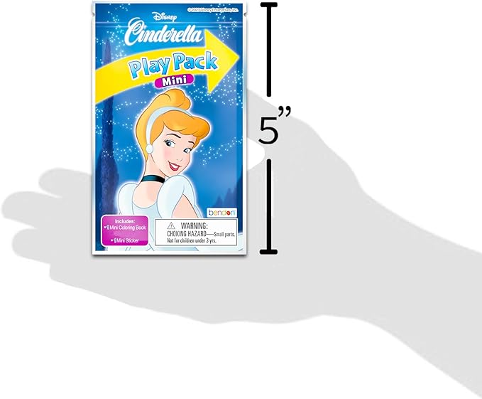 Disney Princess Cinderella Birthday Party Favors Set - Bundle with 24 Cinderella Play Packs | Mini Coloring Books, Stickers, and More for Goodie Bags (Cinderella Party Supplies)
