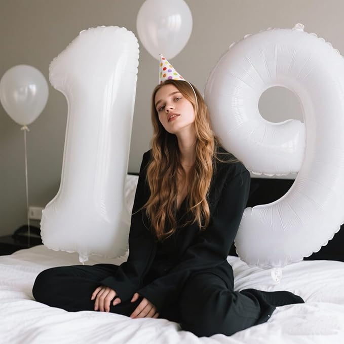 40 Inch Number Balloon White 1 Balloon Party Decorations 1 10 11 15 16 17 18 21 Giant Jumbo Foil Balloons 1 Balloon 1st Birthday Boy Girl for Birthday Party