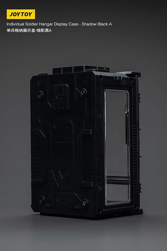 JOYTOY 5'' Display Box,Action Figures Display Case - Individual Soldier Hangar Display Case - Shadow Black A - Dustproof Collectibles Box Ages 15+